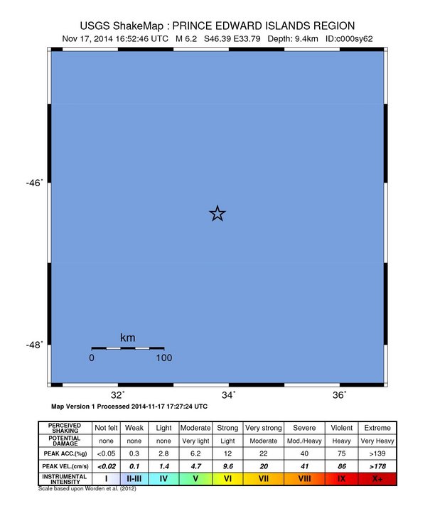 ShakeMap Intensity Image
